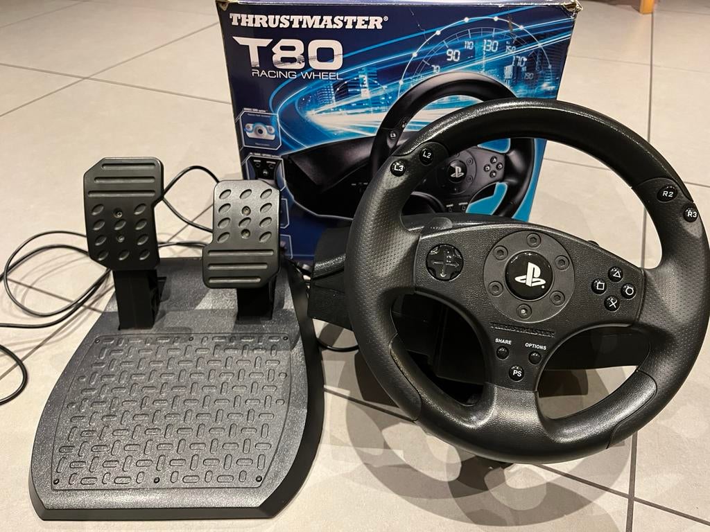 Thrustmaster T80 Stuurwiel + pedalen Playstation, Ophalen, Zo goed als nieuw