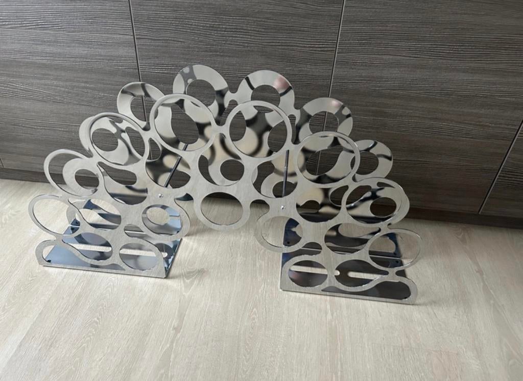 Range bouteilles original en inox, Enlèvement, Comme neuf