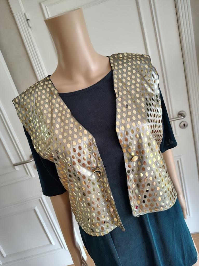 goudkleurige handgemaakte gilet , debardeur, Enlèvement ou Envoi