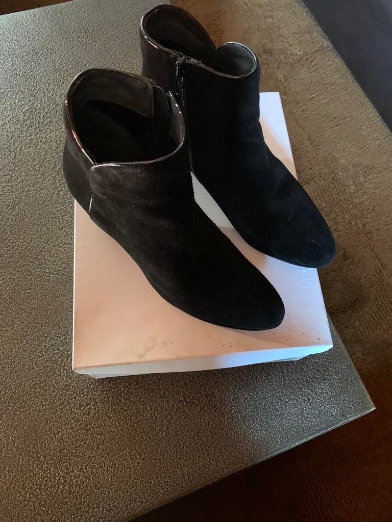 Bottines en daim noir taille 38, Enlèvement ou Envoi, Comme neuf