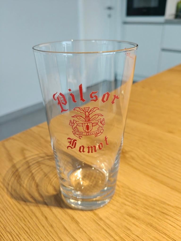 Pilsor Lamot, Verzamelen, Ophalen of Verzenden, Zo goed als nieuw, Bierglas
