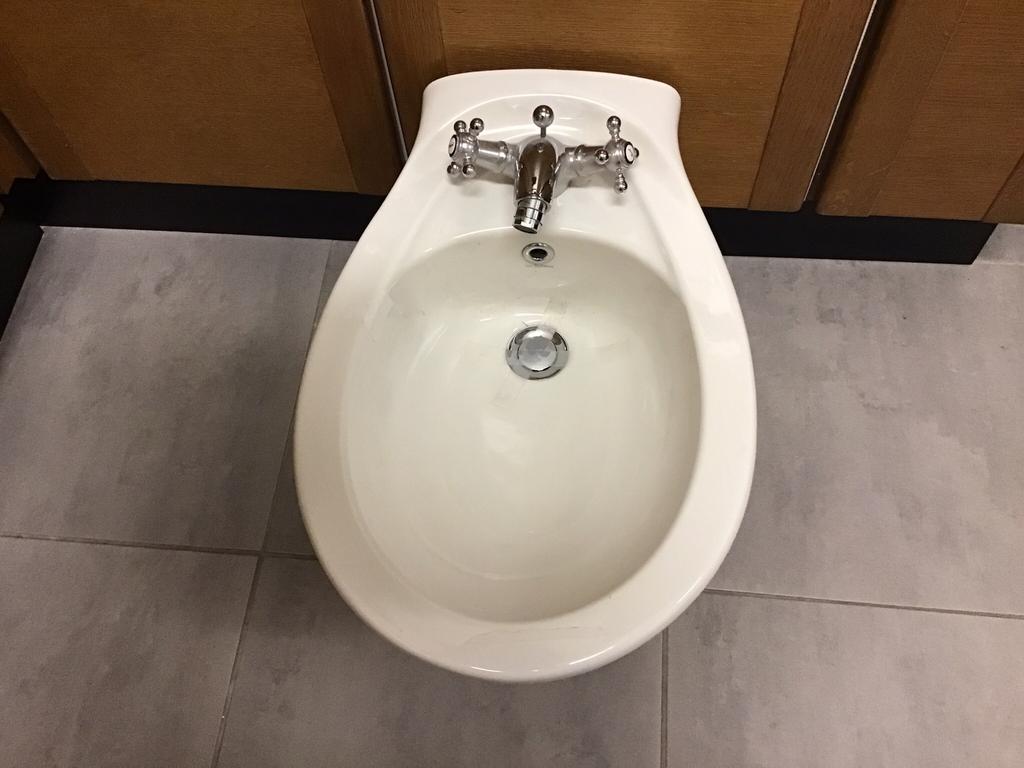 Bidet met bidetkraan, Ophalen, Zo goed als nieuw, Chroom