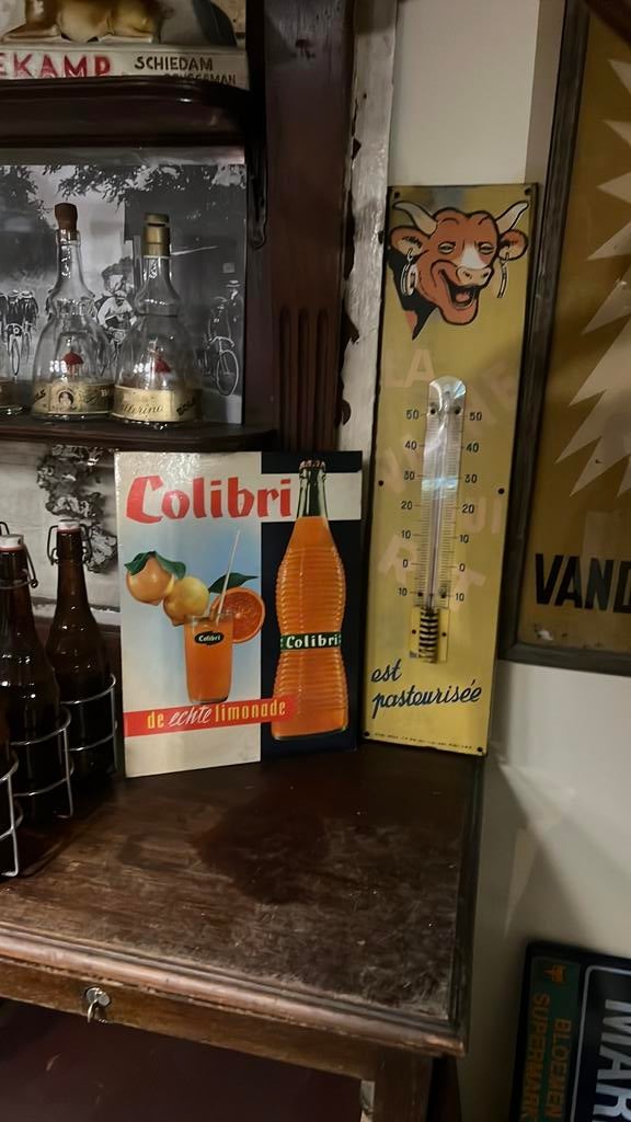 Mooie oude reclame Colibri limonade 1970, Ophalen, Zo goed als nieuw