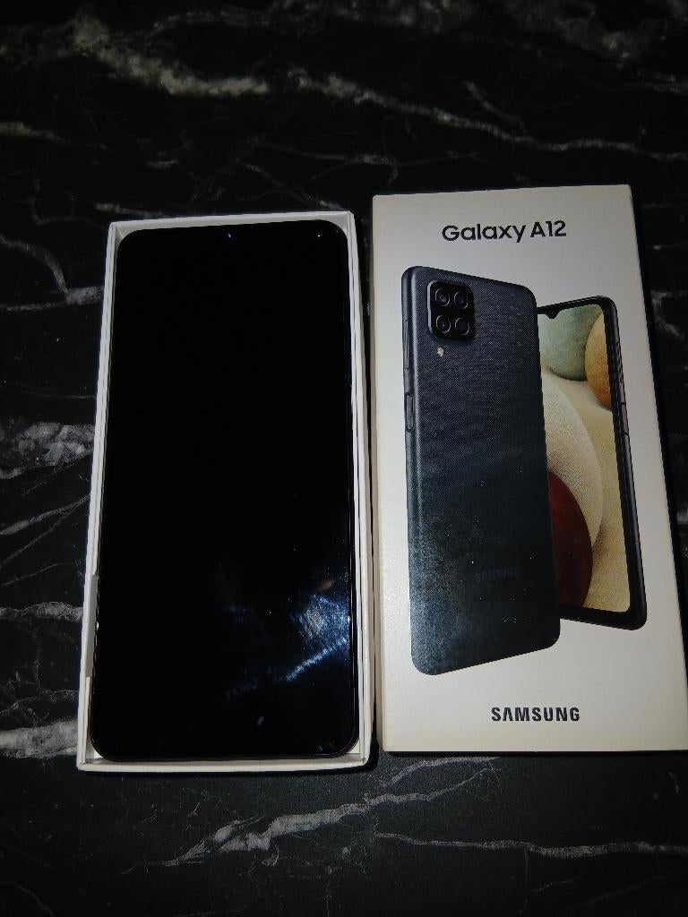 Samsung Galaxy A12 128GB Zwart, Telecommunicatie, Gebruikt, Zwart, Touchscreen, Ophalen of Verzenden