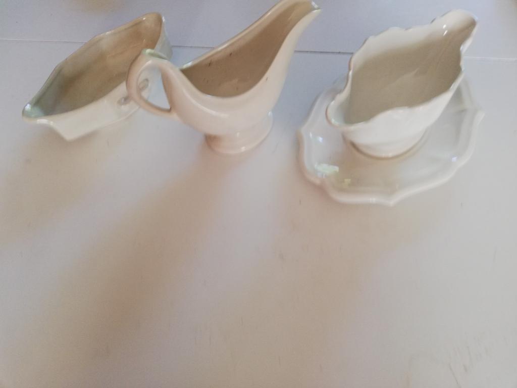 3 saucieres anciennes Boch La Louviere, Ophalen of Verzenden, Gebruikt