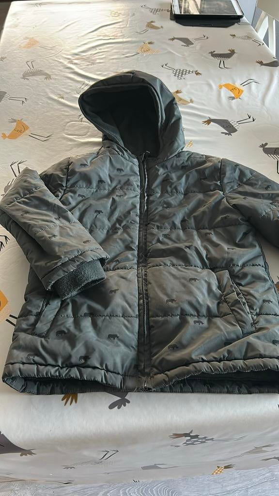 Groene winterjas voor jongens maat 122, Ophalen, Zo goed als nieuw, Jas