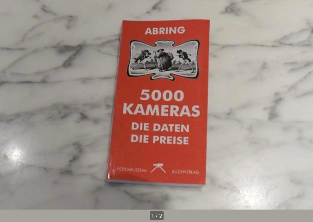 Abring 5000 kameras boek, Audio, Tv en Foto, Ophalen of Verzenden, Zo goed als nieuw, Overige typen