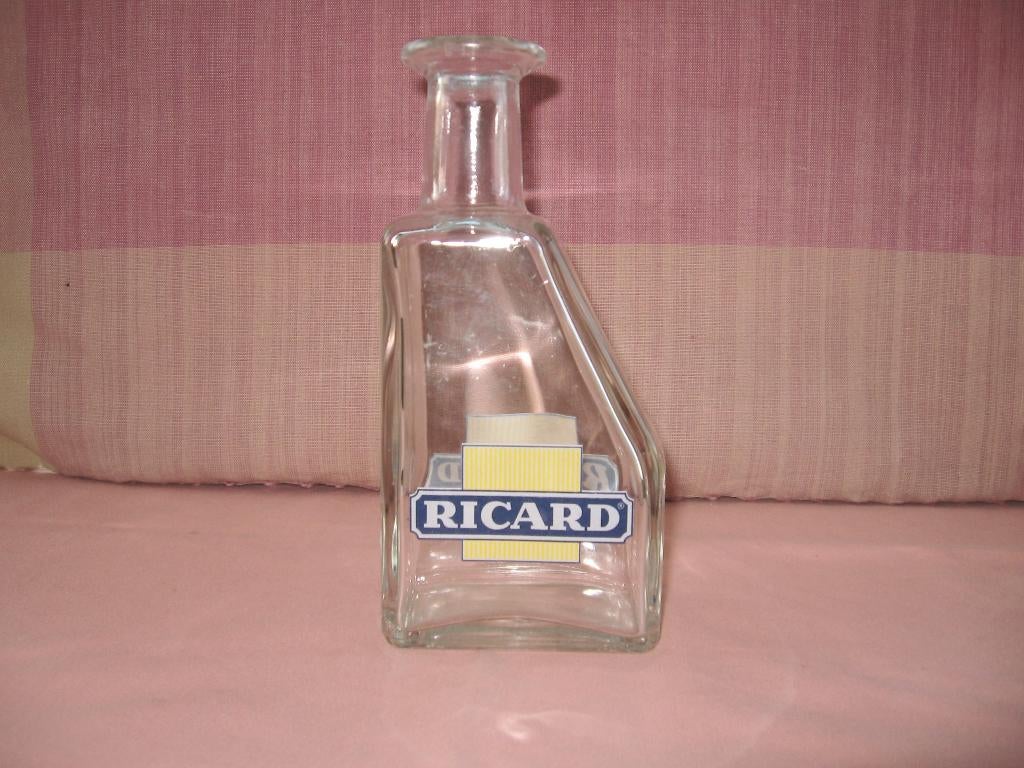 Carafe en verre incliné à rayures « RICARD », Enlèvement ou Envoi, Comme neuf, Ustensile
