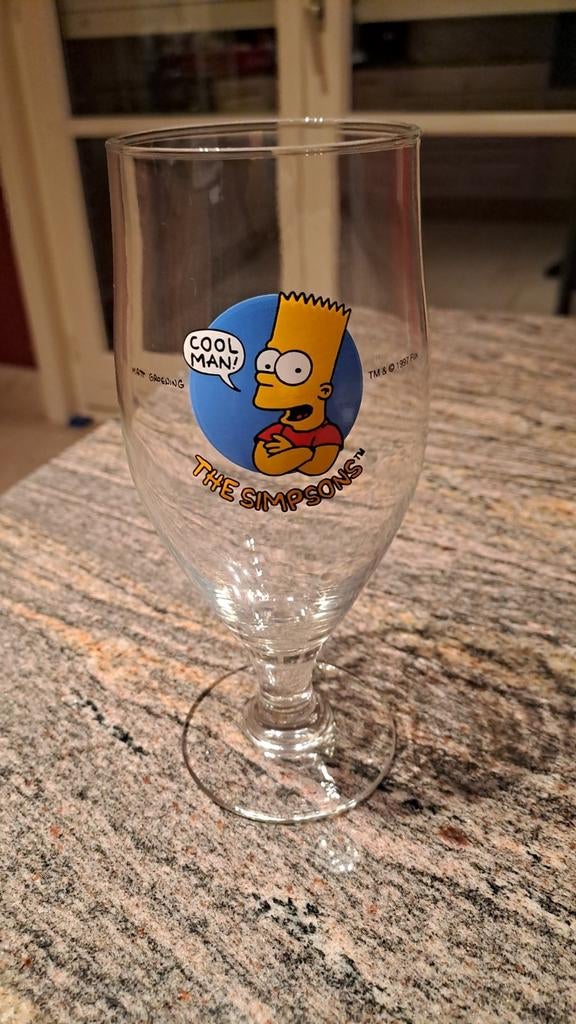 Bierglas 'The Simpsons'  van 33cl, Verzamelen, Glas en Drinkglazen, Ophalen of Verzenden, Zo goed als nieuw, Bierglas