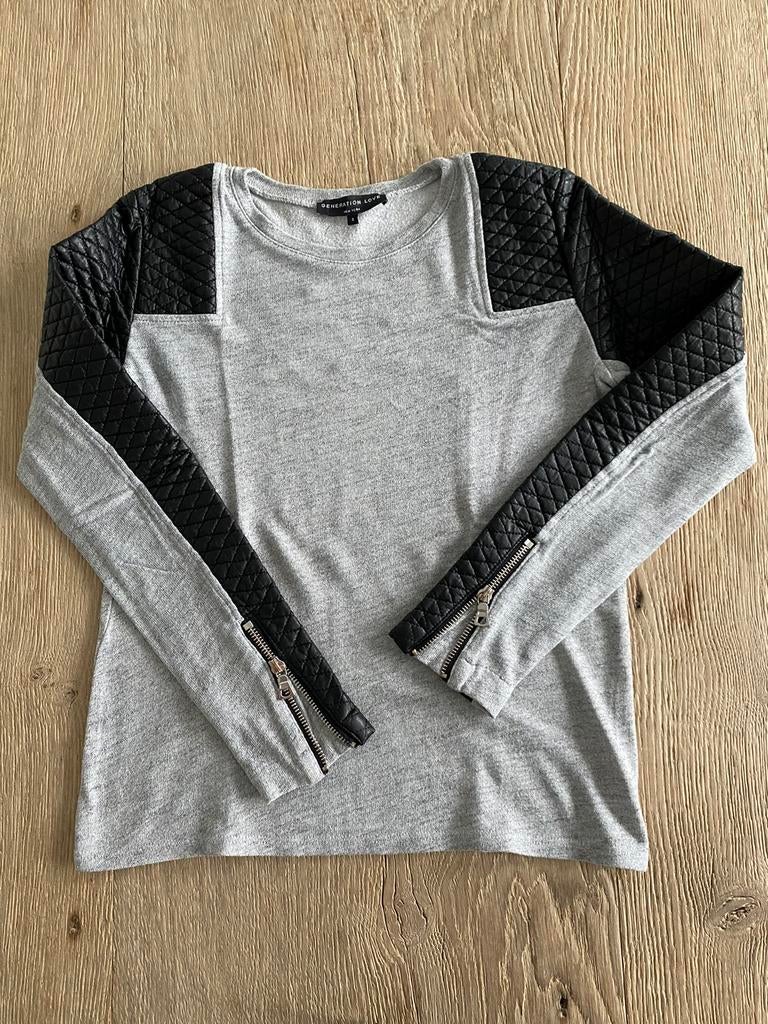 T-shirt Generation Love manche longue taille S, Enlèvement ou Envoi, Comme neuf, Taille 36 (S), Gris