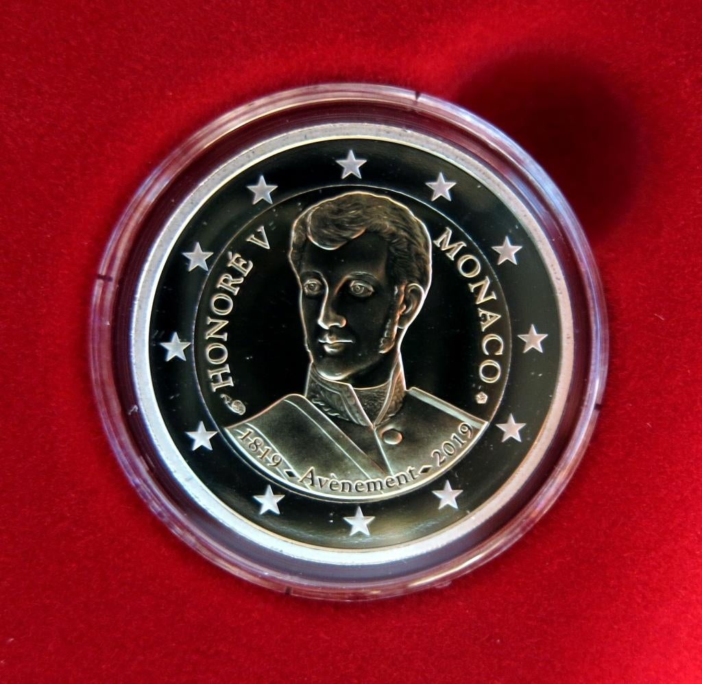 2 euros monaco 2019 en coffret, Ophalen of Verzenden, Monaco, 2 euro, Losse munt