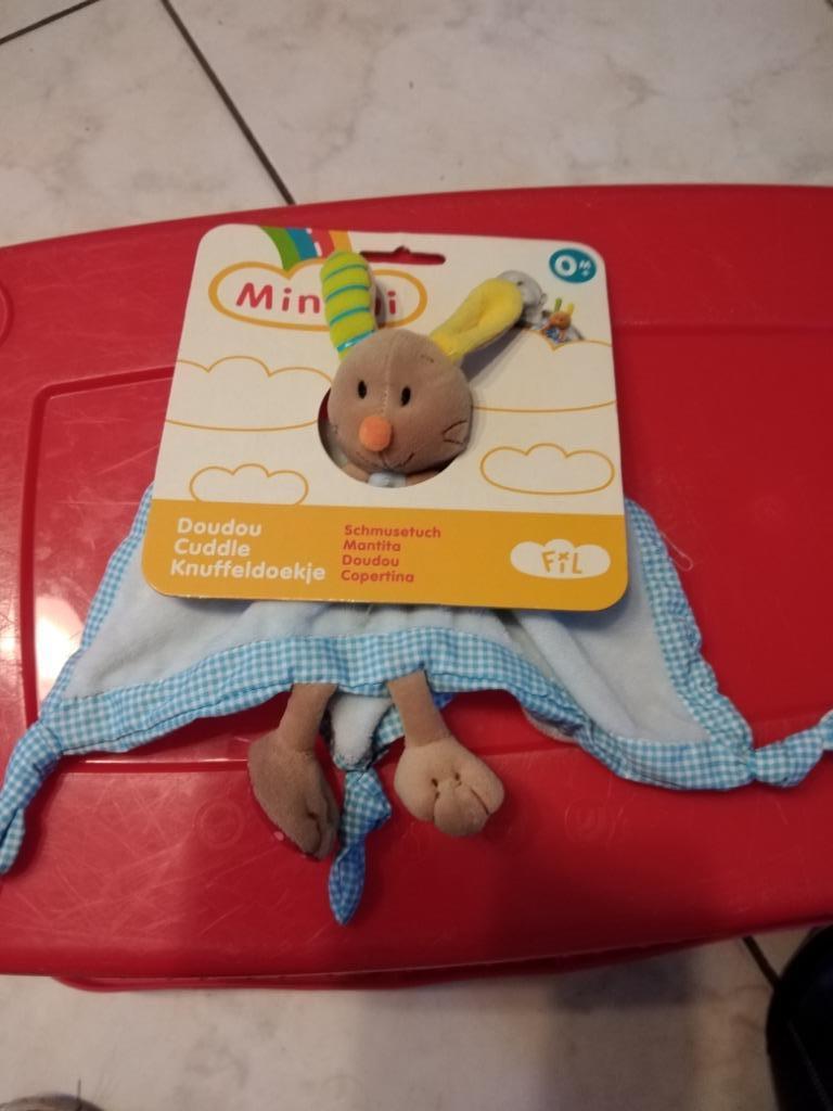 knuffeldoekje minimi  konijntje (aug 2024), Kinderen en Baby's, Ophalen of Verzenden, Nieuw, Konijn