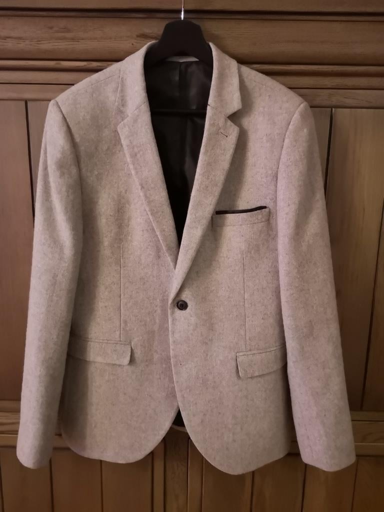 Licht grijze blazer, Ophalen of Verzenden, Gedragen, Maat 48/50 (M)