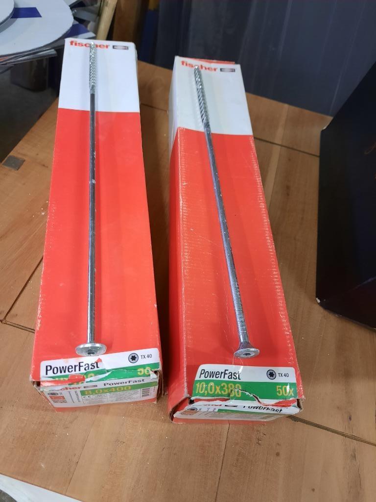 Fischer XL Constructieschroeven 40cm aan spotprijs, Nieuw, Ophalen of Verzenden, Inox, Schroeven
