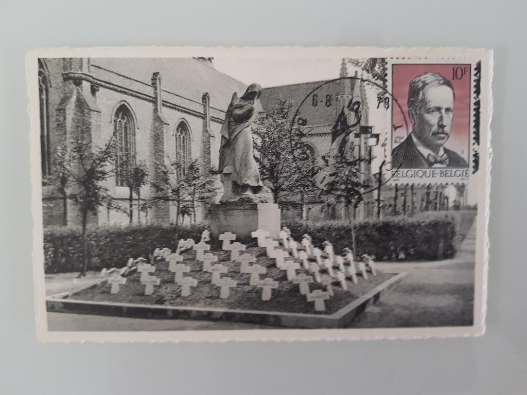 Carte postale Nieuwpoort West-Vlaanderen Timbre FDC Albert I, Enlèvement ou Envoi, Non affranchie, Flandre Occidentale