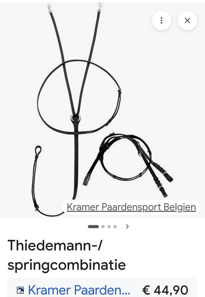 Tiedeman springmartingaal nieuw., Dieren en Toebehoren, Ophalen, Zo goed als nieuw, Springen