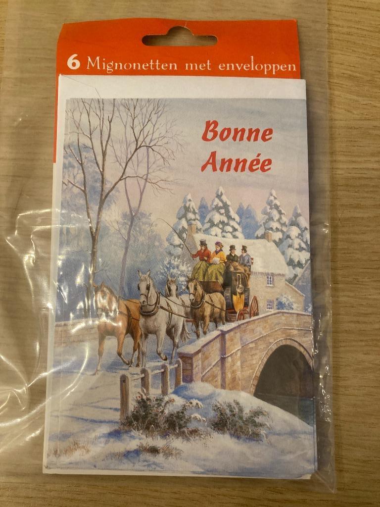 Set van 6 kerstkaarten met enveloppen, Diversen, Kerst, Ophalen of Verzenden, Nieuw