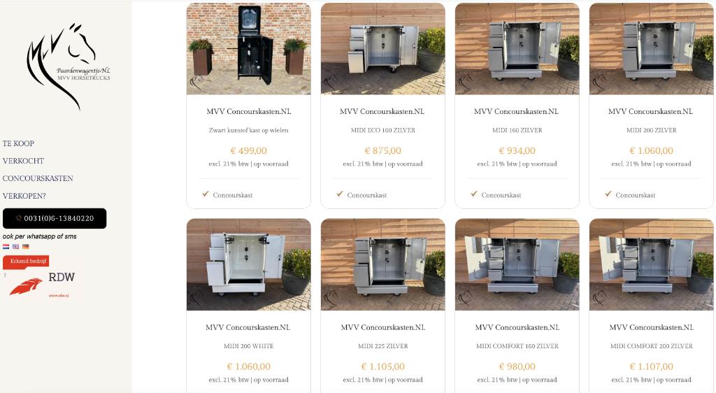 NIEUWE ZADELKASTEN / CONCOURSKASTEN / DIVERSE MODELLEN, Ophalen, Nieuw, Aluminium, Overige typen