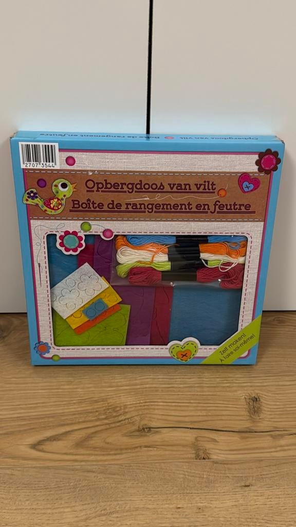 Opbergdoos van vilt, Hobby en Vrije tijd, Ophalen, Nieuw, Knutselwerk