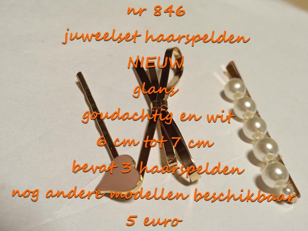 846. Parure : épingles à cheveux, NEUF, frais de port inclus, Envoi, Neuf, Épingle à cheveux