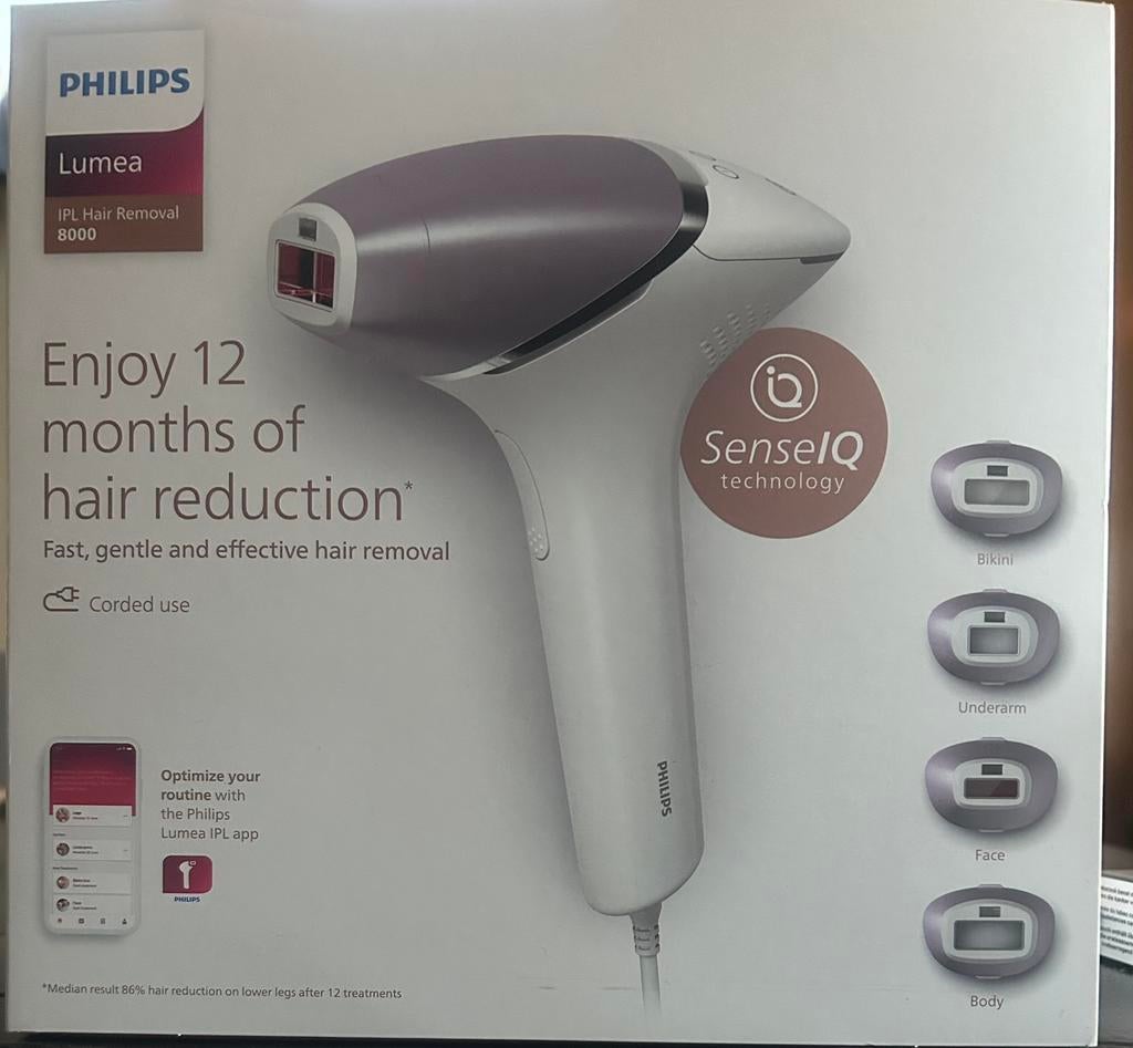 Philips Lumea IPL hair remover 8000 SenseIQ, Ophalen, Nieuw