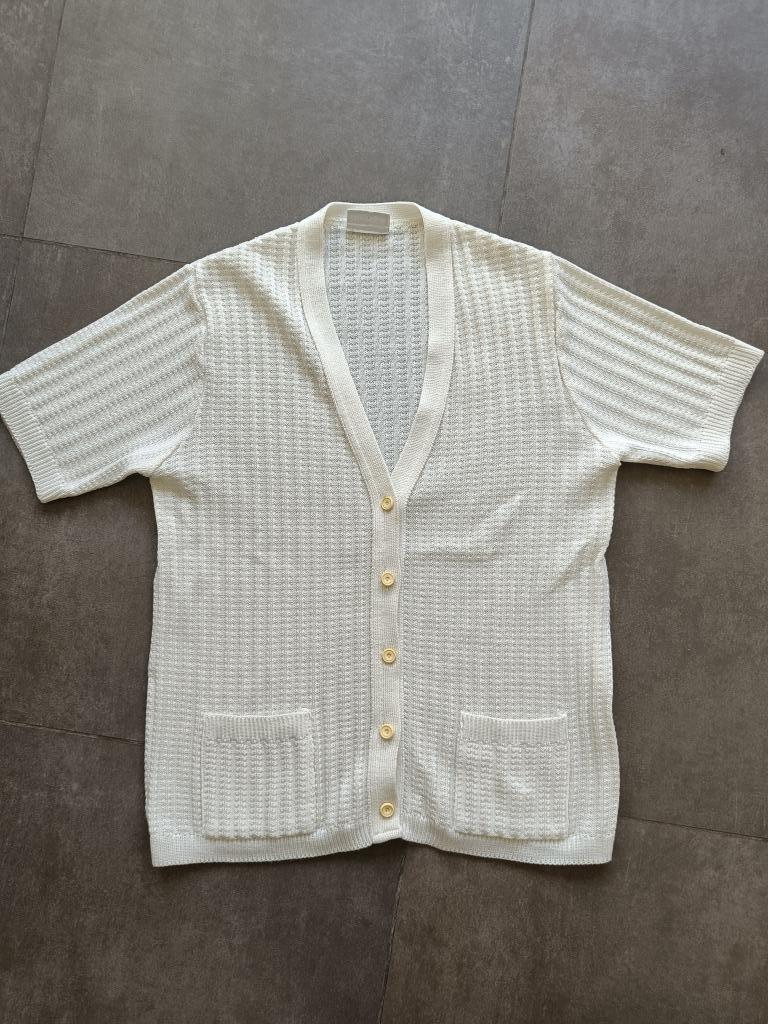 witte cardigan, Tricot Novita, Enlèvement ou Envoi, Porté, Blanc, Taille 38/40 (M)