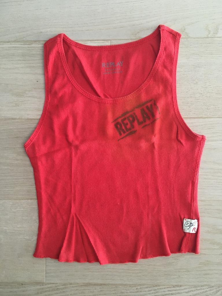 Replay shirt crop top rood, Kleding | Dames, Replay, Ophalen of Verzenden, Zo goed als nieuw, Rood