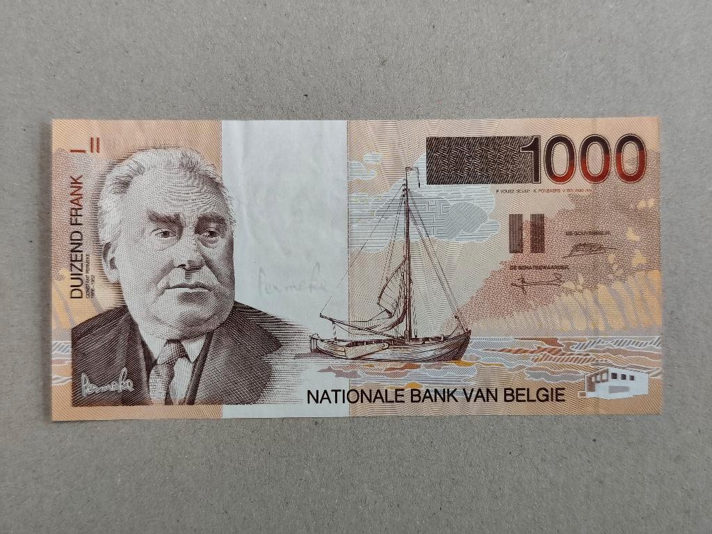 Billet de 1000 Fb type Permeke état SUP+, Enlèvement ou Envoi, Billets en vrac