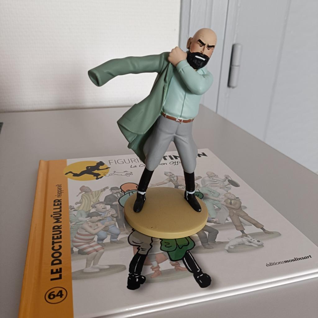 Figurine Tintin : n64 Le docteur Müller réapparaît, Collections, Enlèvement ou Envoi, Tintin, Comme neuf, Statue ou Figurine