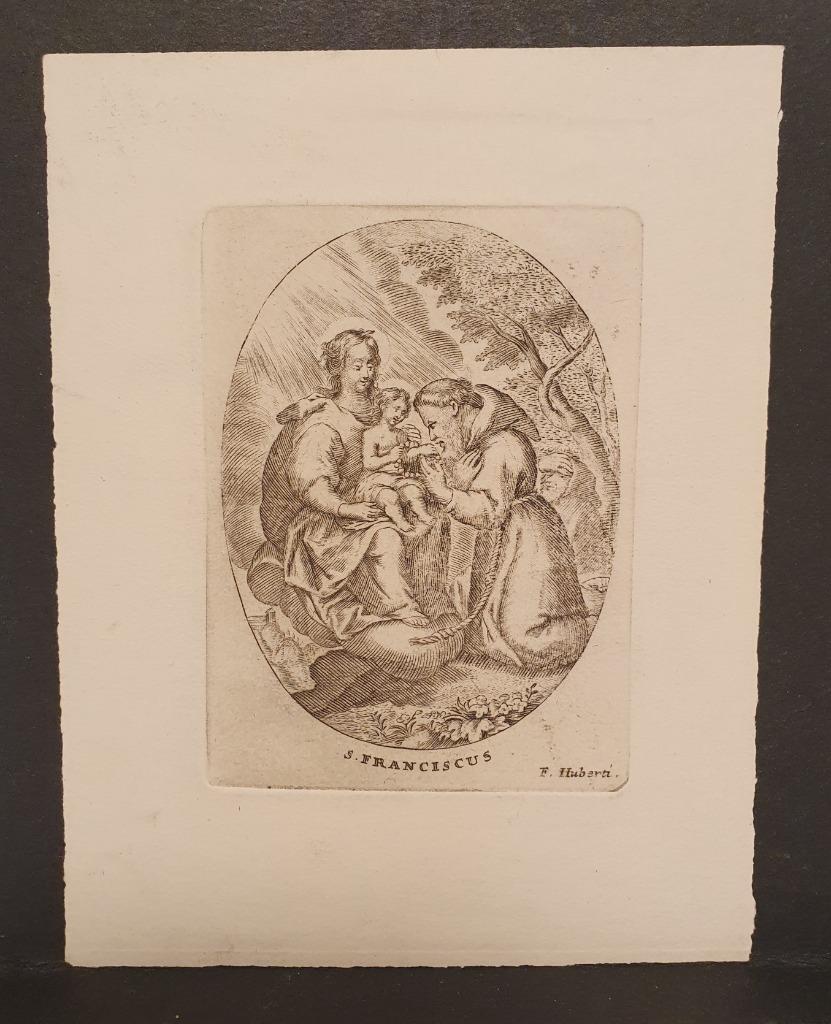 Saint Francis F. Huberti Gravure 1939 Saint, Collections, Envoi, Image pieuse