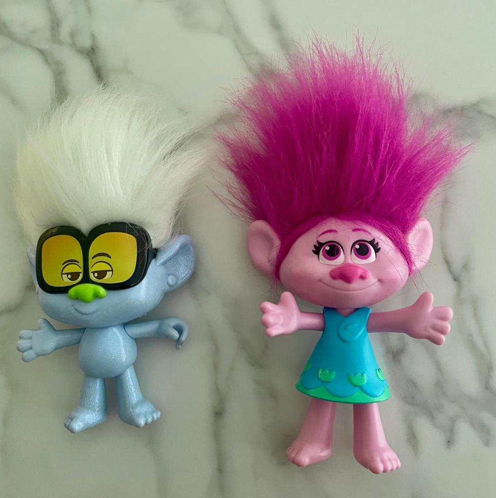 2 poupées trolls (coquelicot et branche), Enlèvement ou Envoi, Comme neuf