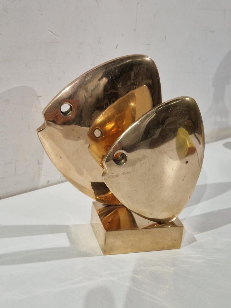 Hattakitkosol Somchai mid century modern abstract fish sculp, Antiquités & Art, Art | Objets design, Enlèvement ou Envoi