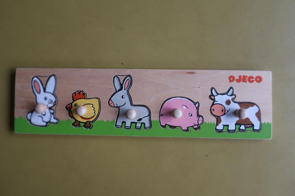 puzzle pour bébé en bois (djeco), Enlèvement, Comme neuf, Puzzles