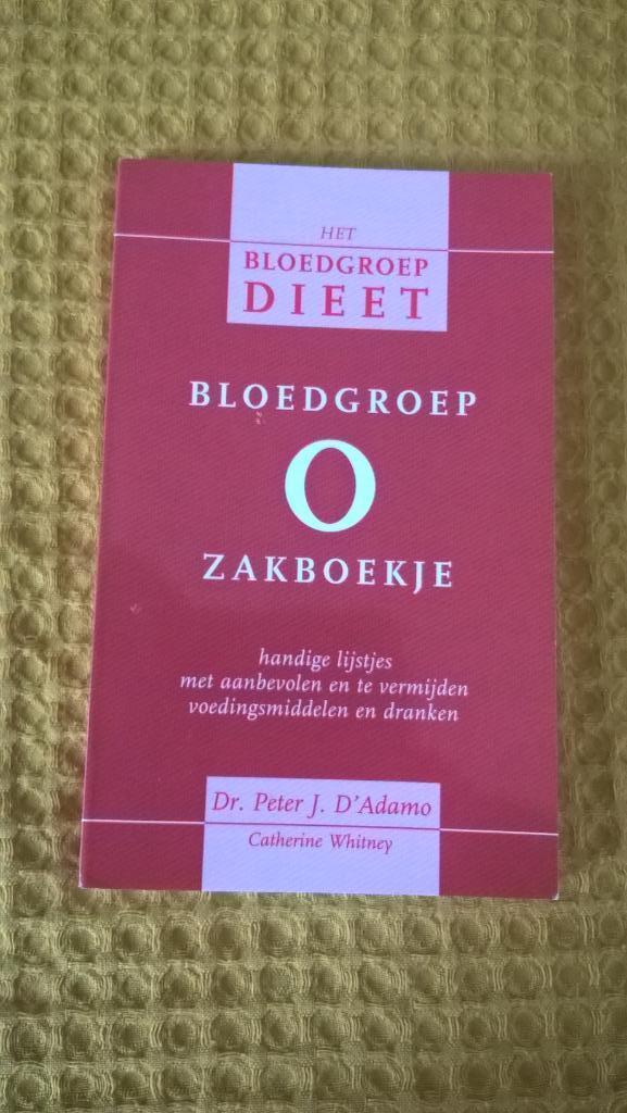 zakboekje bloedgroep O, Boeken, Ophalen of Verzenden, Gelezen