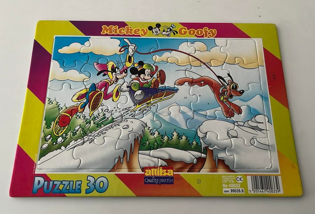 Mickey & Goofy puzzel 30 stukken, Enlèvement ou Envoi, Utilisé