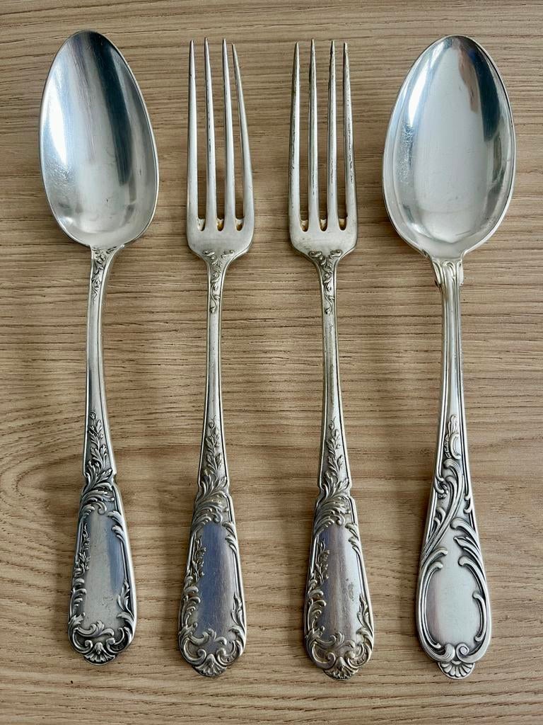 Couverts anciens en argent plaqué, Enlèvement ou Envoi