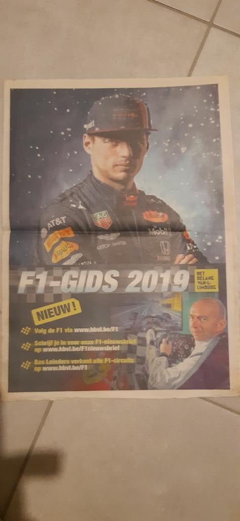 F1 gids 2019 , Het Belang van Limburg, Ophalen of Verzenden, 1980 tot heden, Knipsel(s)