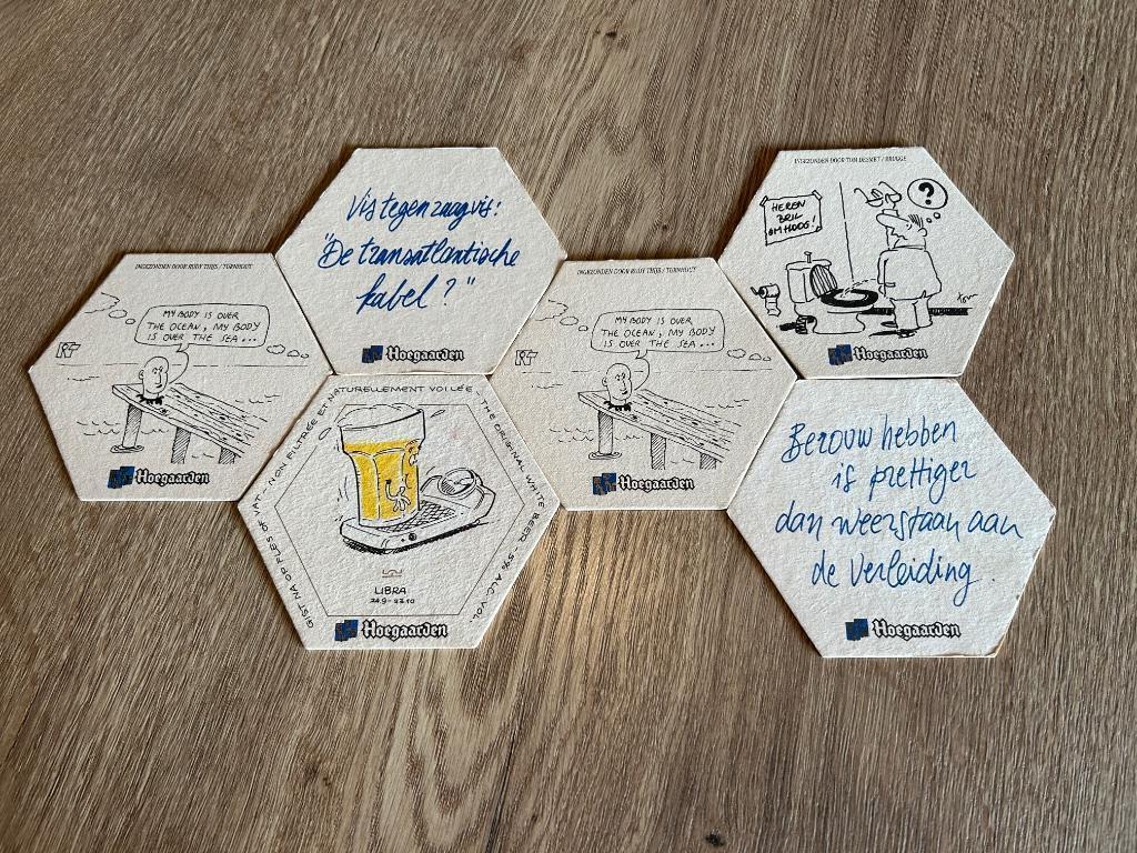 Bierviltjes Hoegaarden, Verzamelen, Biermerken, Ophalen of Verzenden, Gebruikt, Viltje(s), Overige merken