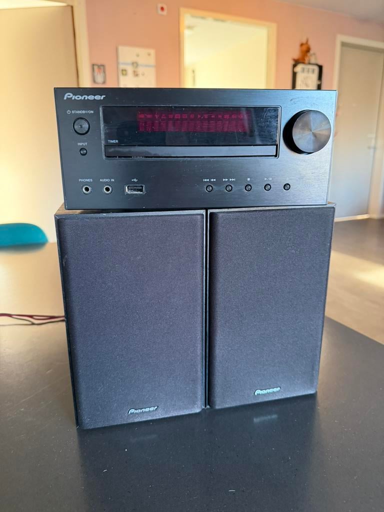 Pioneer micro hifi set met speakers – CD / USB / Radio, Ophalen, Gebruikt, Pioneer, Microset