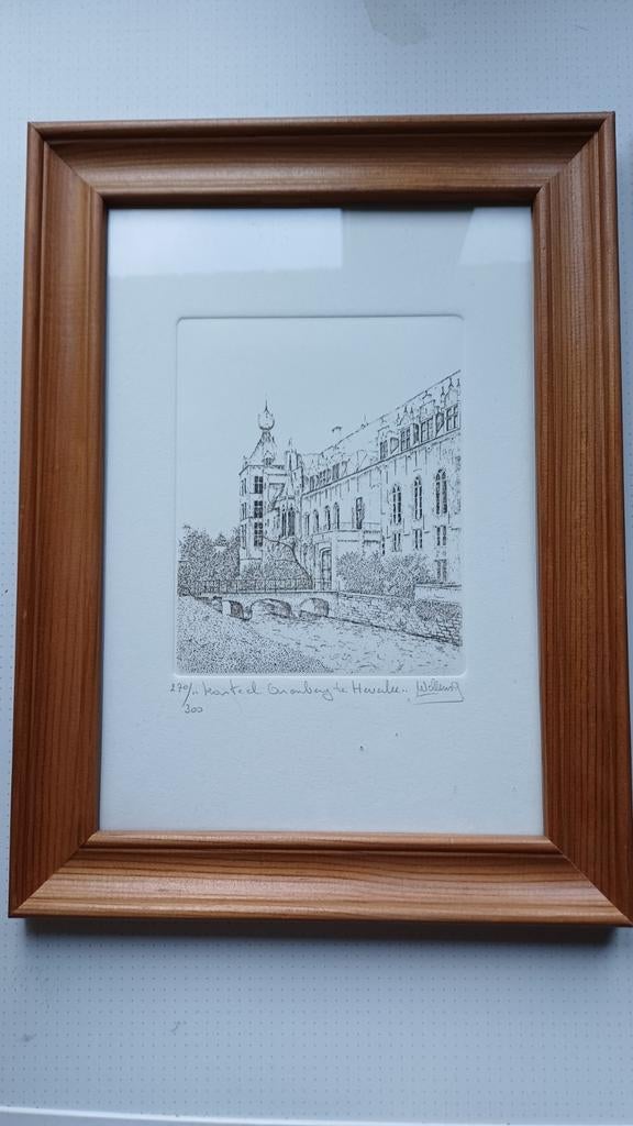 Ets Kasteel van Arenberg van Andre Wellens, Antiek en Kunst, Ophalen of Verzenden