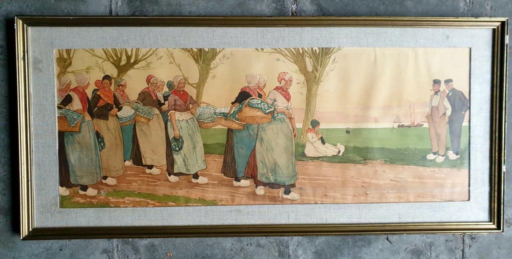 Henri Cassiers grote lithografie, Antiek en Kunst, Ophalen of Verzenden