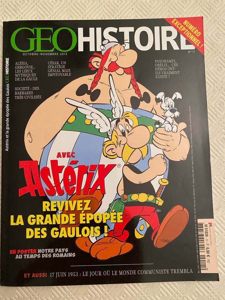 Brochure géohistoire Asterix . Oct - nov 2013, Livres, Enlèvement ou Envoi, Comme neuf