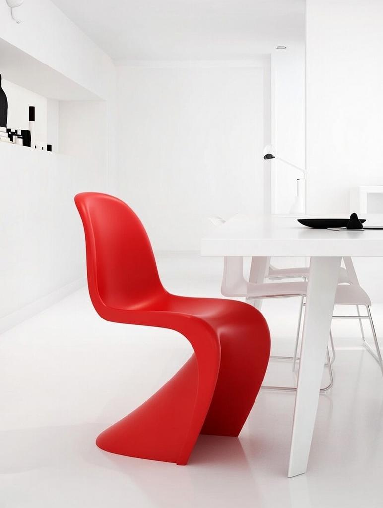 Vitra panton rood 6 stuks, Maison & Meubles, Chaises, Enlèvement, Comme neuf, Rouge