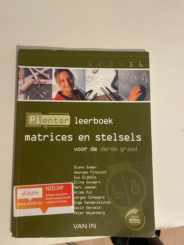 Pienter leerboek matrices en stelsels, Boeken, Ophalen, Zo goed als nieuw, Overige niveaus, Van In