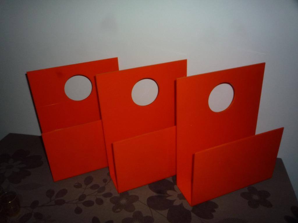 3 vintage retro lp/tijdschrift houders, Ophalen of Verzenden, Huis en Inrichting