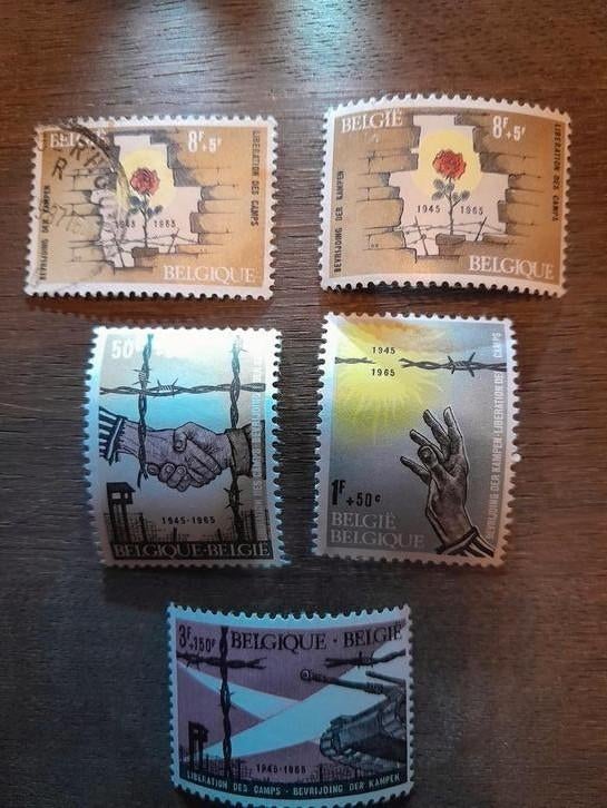 5 postzegels 1965, Postzegels en Munten, Postzegels | Europa | België, Ophalen