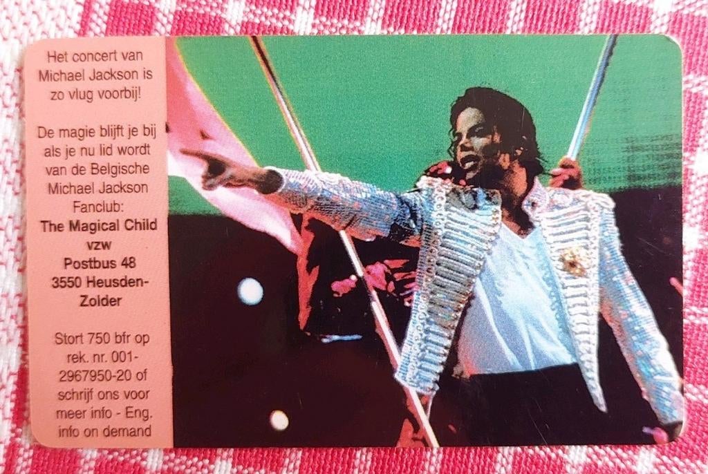 Michael Jackson Fanclubkaart, Verzamelen, Ophalen of Verzenden, Zo goed als nieuw, Foto of Kaart