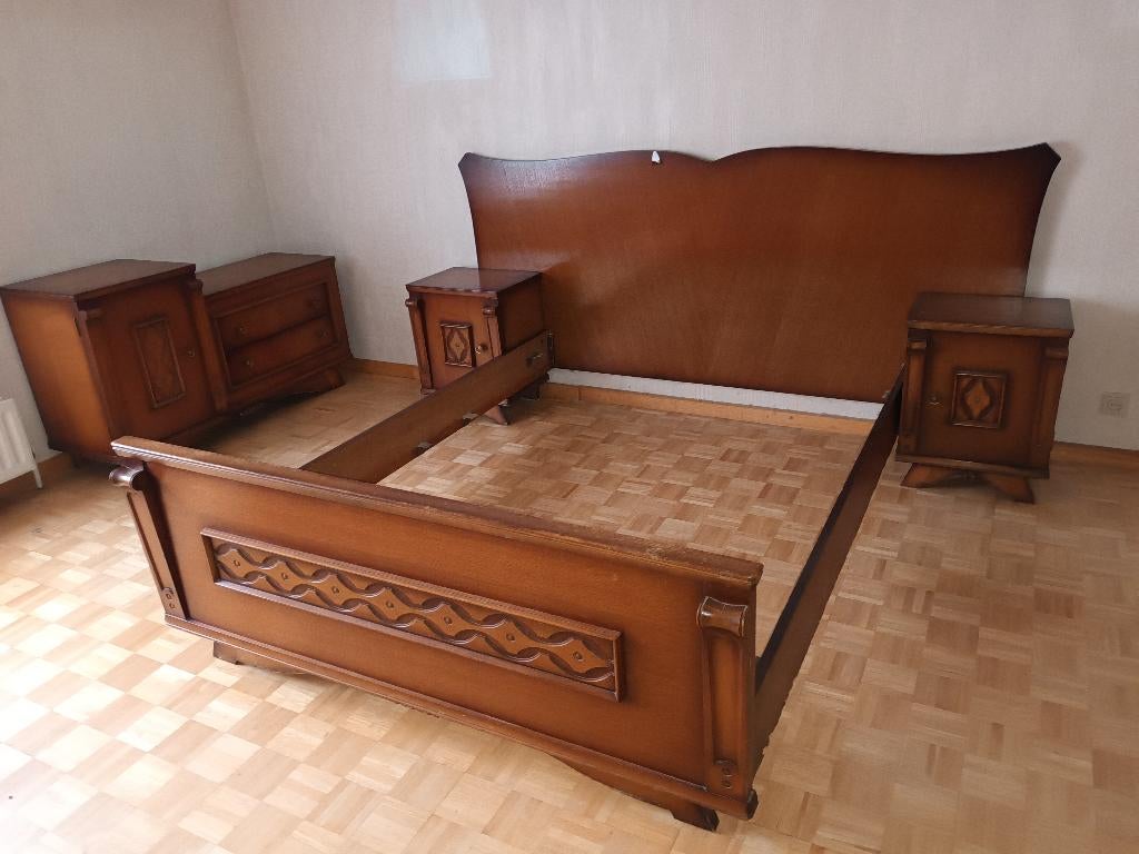 Slaapkamer, Ophalen, Gebruikt, Tweepersoons, Belgische vintage met art deco elementen