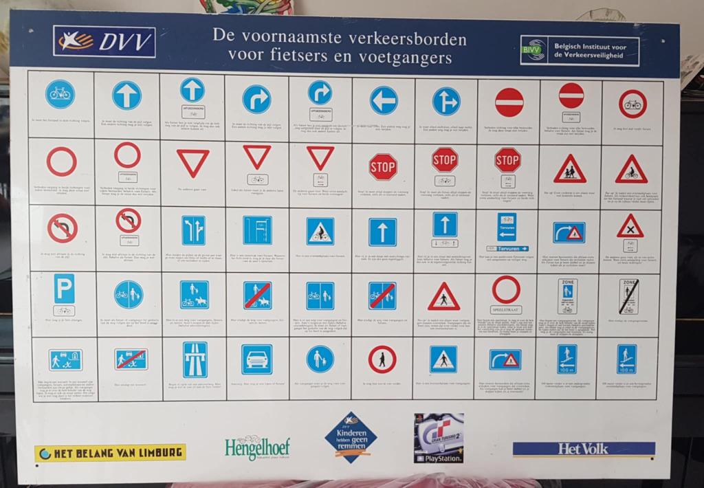Metalen plaat verkeersregels, Ophalen, Gebruikt