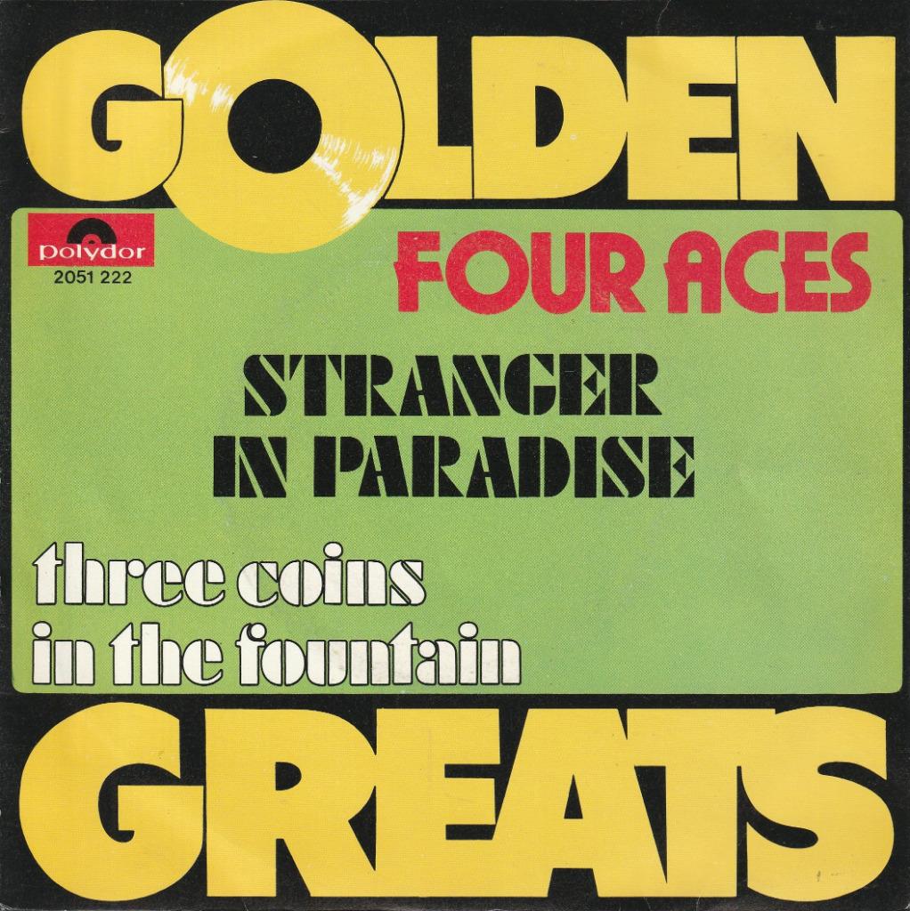 Four Aces - Stranger in paradise, Single, Comme neuf, Pop, 7 pouces